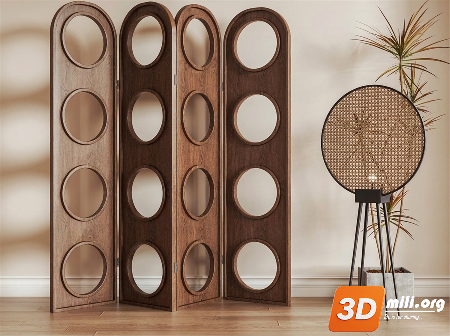 Folding screen Skp Files 